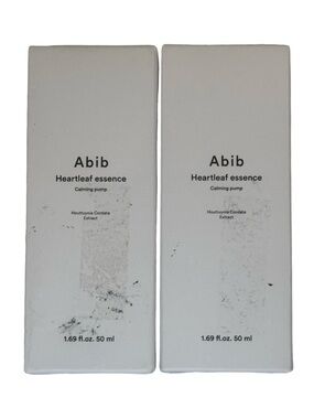 Abib Heartleaf Essence Calming Pump 2-Pack K-Beauty Soothing Serum NIB 50ml x2